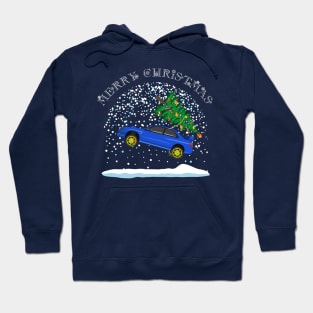 Jumping Subie Rally Christmas Car Hoodie